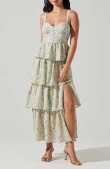 ASTR the Label Midsummer Floral Tiered Cotton Maxi Dress