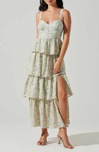 ASTR the Label Midsummer Floral Tiered Cotton Maxi Dress