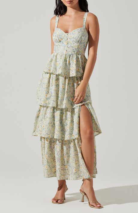 ASTR the Label Midsummer Floral Tiered Cotton Maxi Dress