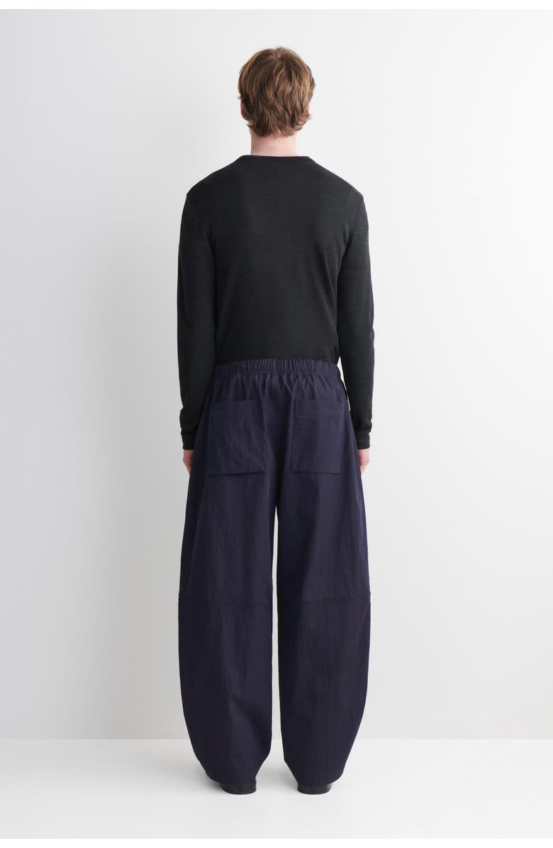 COS Elasticized Relaxed-Fit Barrel-Leg Pants, Alternate, color, Navy