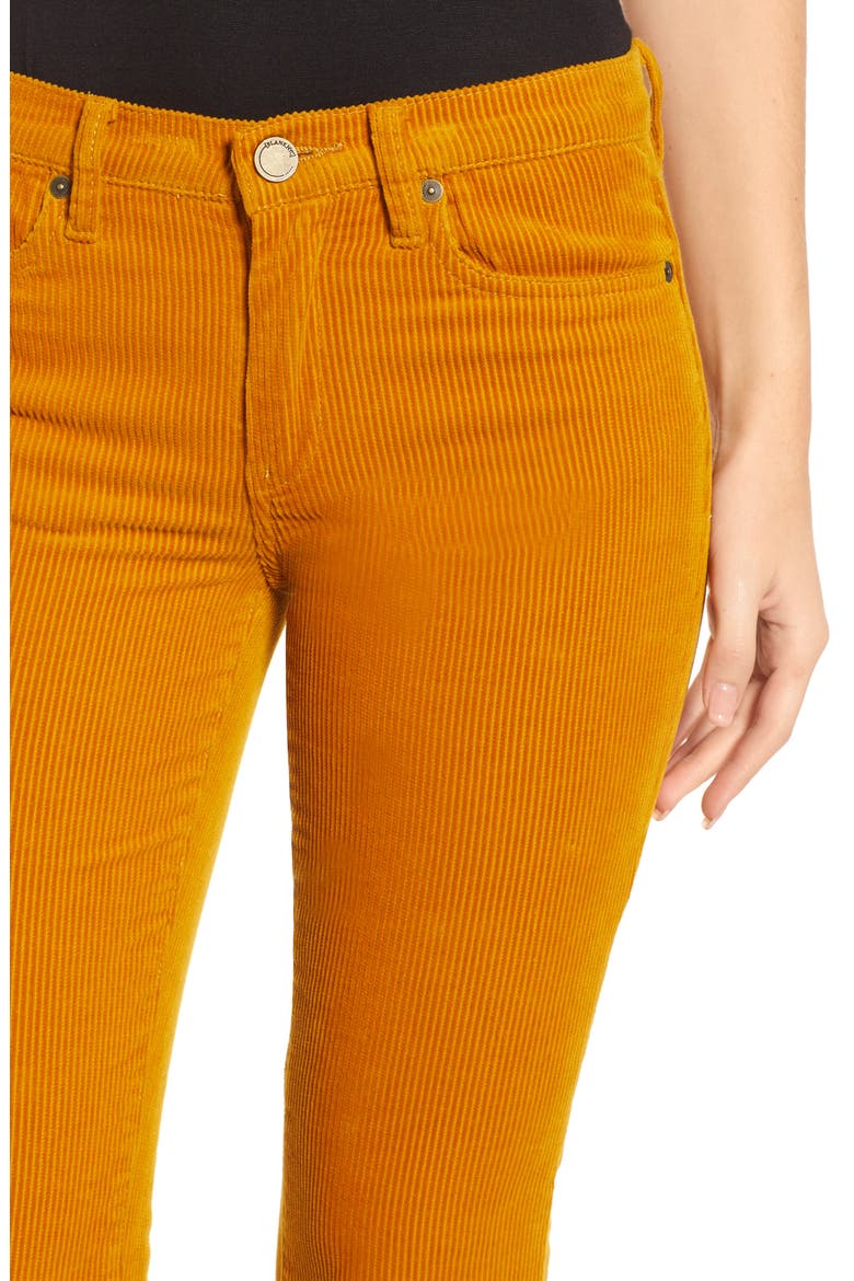 Corduroy Crop Flare Pants, Alternate, color, MARIGOLD