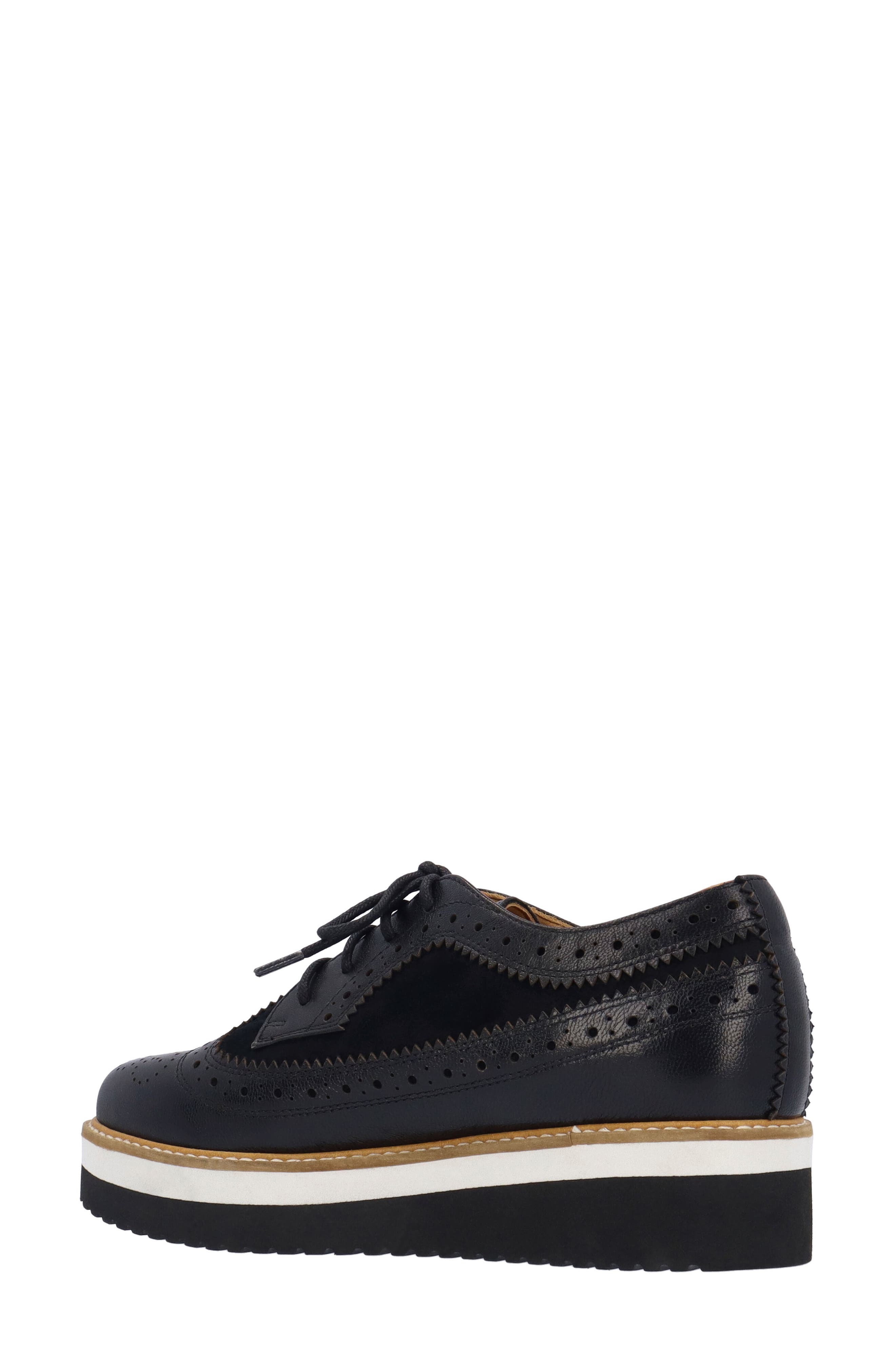 L'Amour des Pieds Zorielle Platform Oxford, Alternate, color, Black