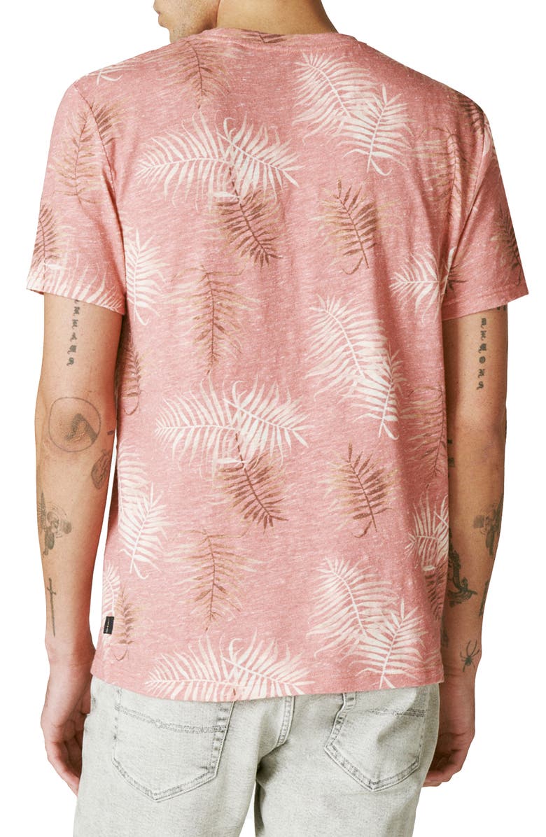 Lucky Brand Leaf Print T-Shirt, Alternate, color,