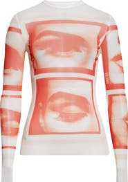 Jean Paul Gaultier Re-Edition Eye Print Mesh T-Shirt