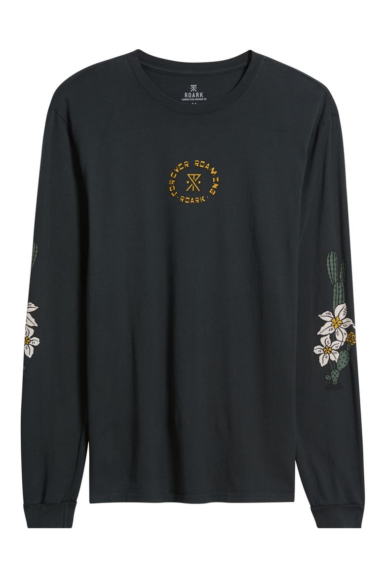 Jaguar Long Sleeve Cotton Graphic T-Shirt, Alternate, color, BLACK