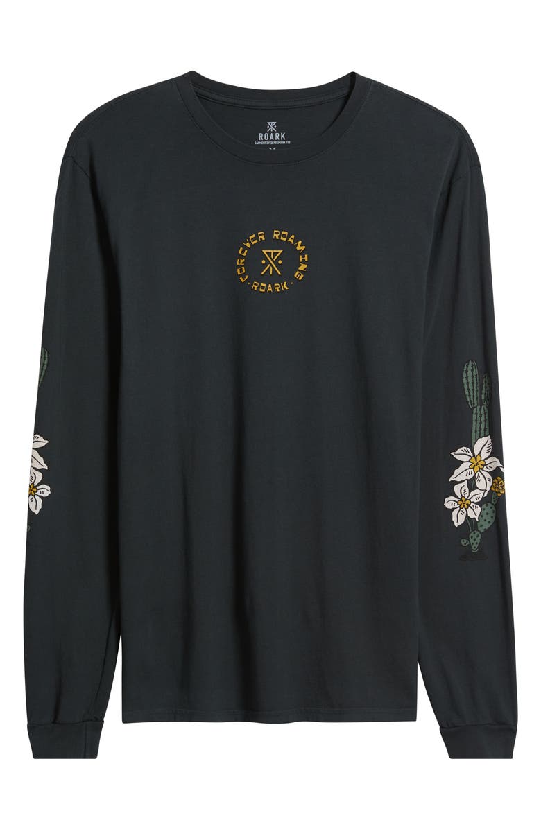 Roark Jaguar Long Sleeve Cotton Graphic T-Shirt, Alternate, color, Black