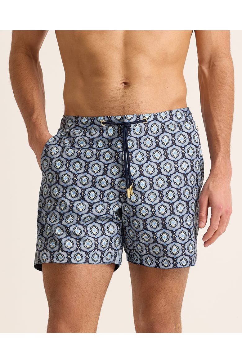 Bulldog Drawcord Mid-Length Classic Fit Drawcord Swim Shorts, Main, color, NIGHT IRIS