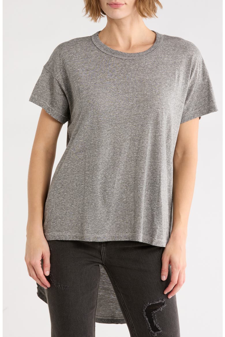 'The Shirttail' High/Low Tee, Main, color, HEATHER GREY