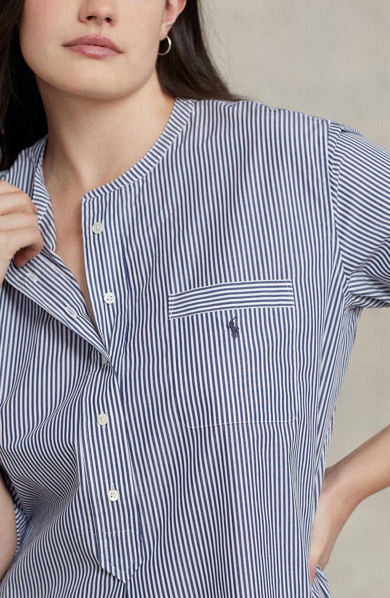 Polo Ralph Lauren Cotton Poplin Tunic Sleepshirt, Alternate, color, Wide Stripes