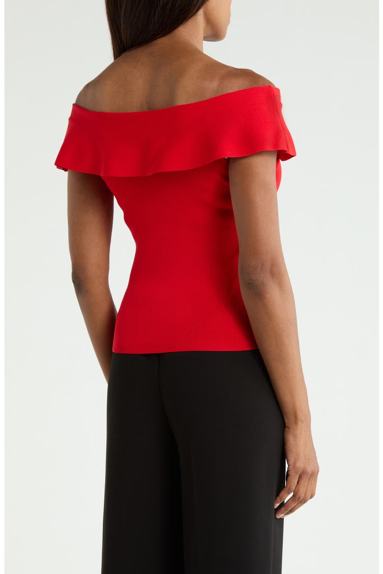 Off the Shoulder Top, Alternate, color, ROMANTIC RED