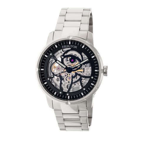 Ryder Skeleton Leather-Band Watch