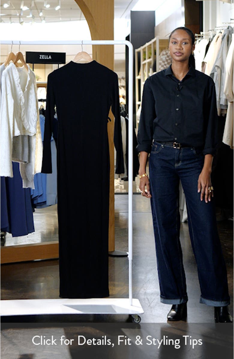 Long Sleeve Midi Pencil Dress, sales video thumbnail