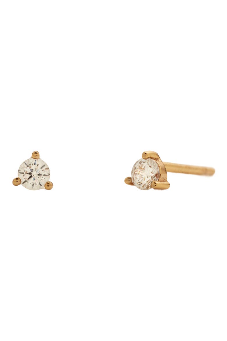 Luxe Cubic Zirconia Stud Earrings, Main, color, GOLD VERMEIL