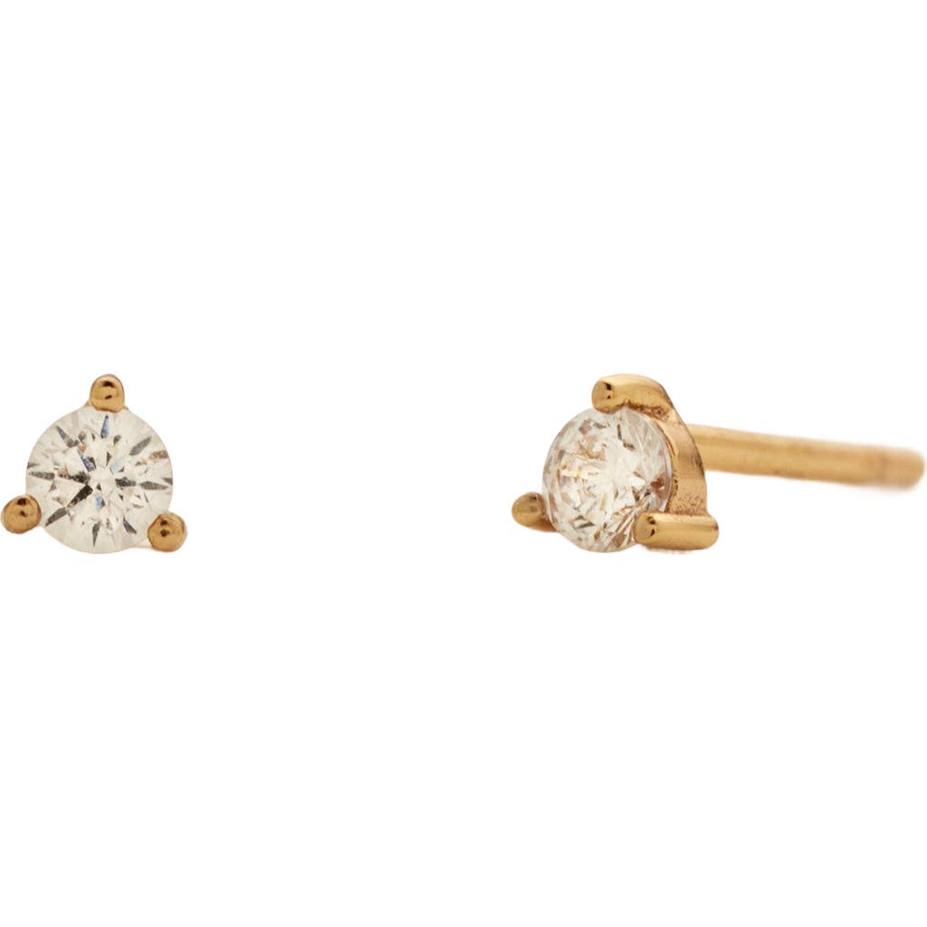 Made By Mary Luxe Cubic Zirconia Stud Earrings In Gold
