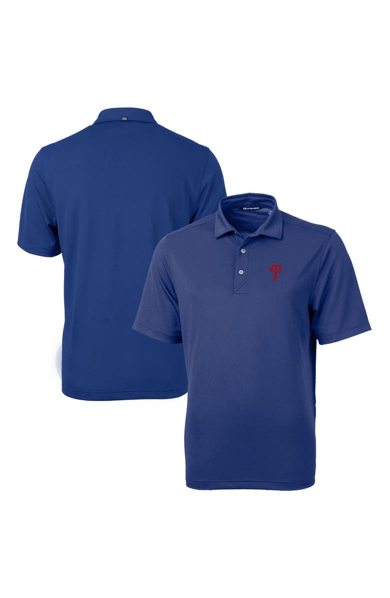 Cutter & Buck Men's Cutter & Buck  Royal Philadelphia Phillies Virtue Eco Pique Recycled Polo, Alternate, color, Royal