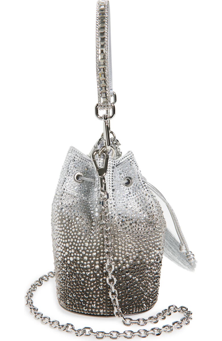 JUDITH LEIBER COUTURE Piper Ombré Crystal Embellished Bucket Bag, Alternate, color,