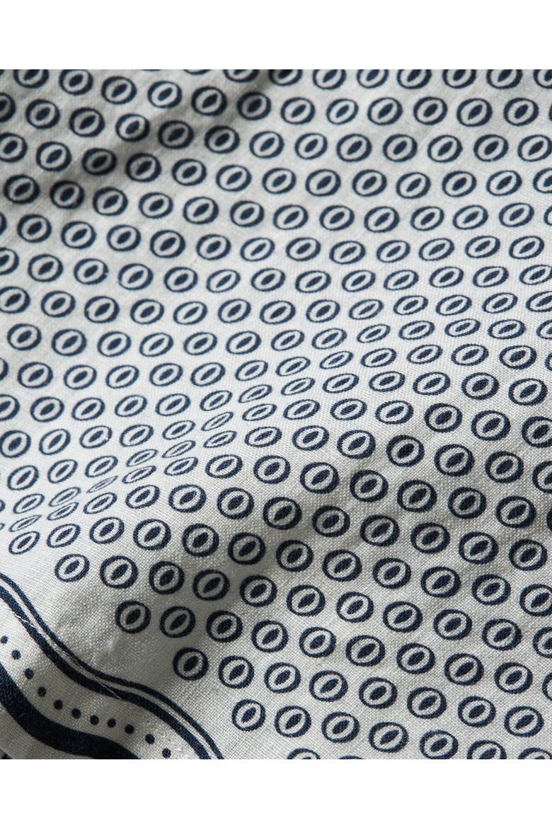Maitan Linen Printed Linen Shirt In White Sand And Night Iris, Alternate, color, White Sand/Night Iris