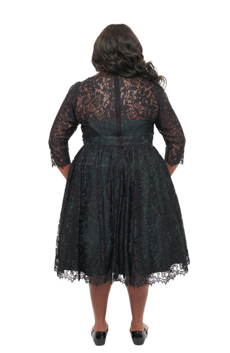 Unique Vintage Plus Size Lace Swing Dress, Alternate, color,