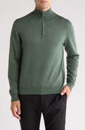 TOM BAINE Solid Quarter Zip Pullover