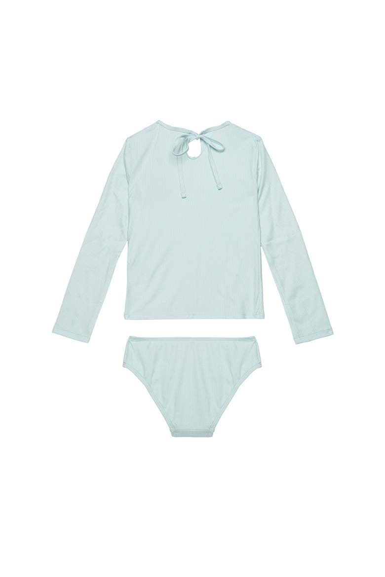 Freya Rib Long Sleeve Rash Guard Set, Alternate, color, Light-Green
