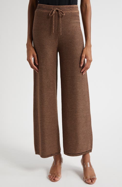 L'agence Freyja Loop Knit Drawstring Pants In Brown