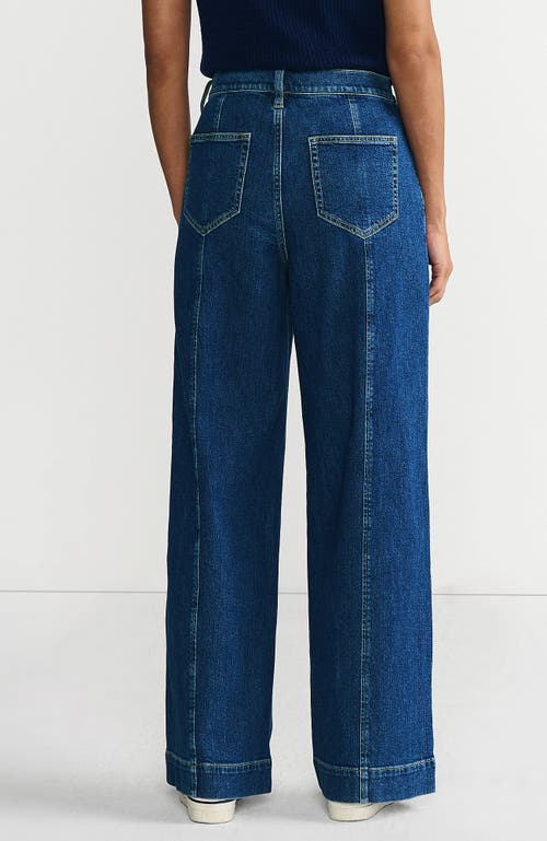 LANDS' END LANDS' END SOFT DENIM HIGH RISE WIDE LEG UTILITY JEANS