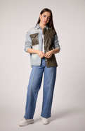 BLUE REVIVAL UNreal Leather & Denim Shacket