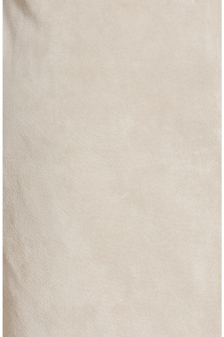 Snap Front Suede Miniskirt, Alternate, color, FAWN
