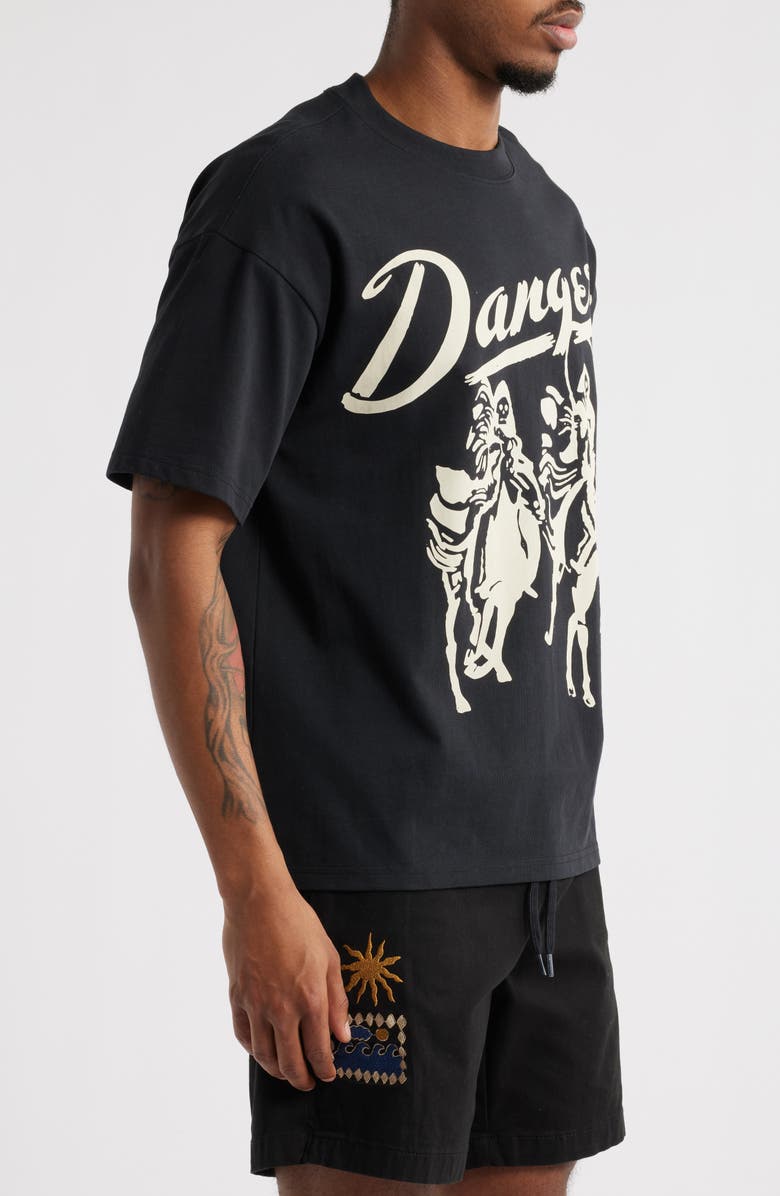 PacSun Grim Graphic T-Shirt, Alternate, color, Caviar