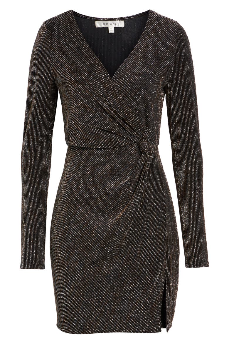 Metallic Sheath Dress, Alternate, color, GOLD