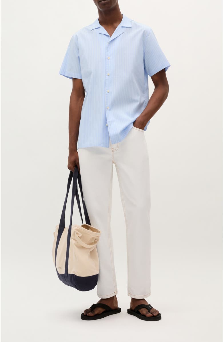 Scalpers Wales Resort Striped Shirt, Alternate, color, Blue Stripes