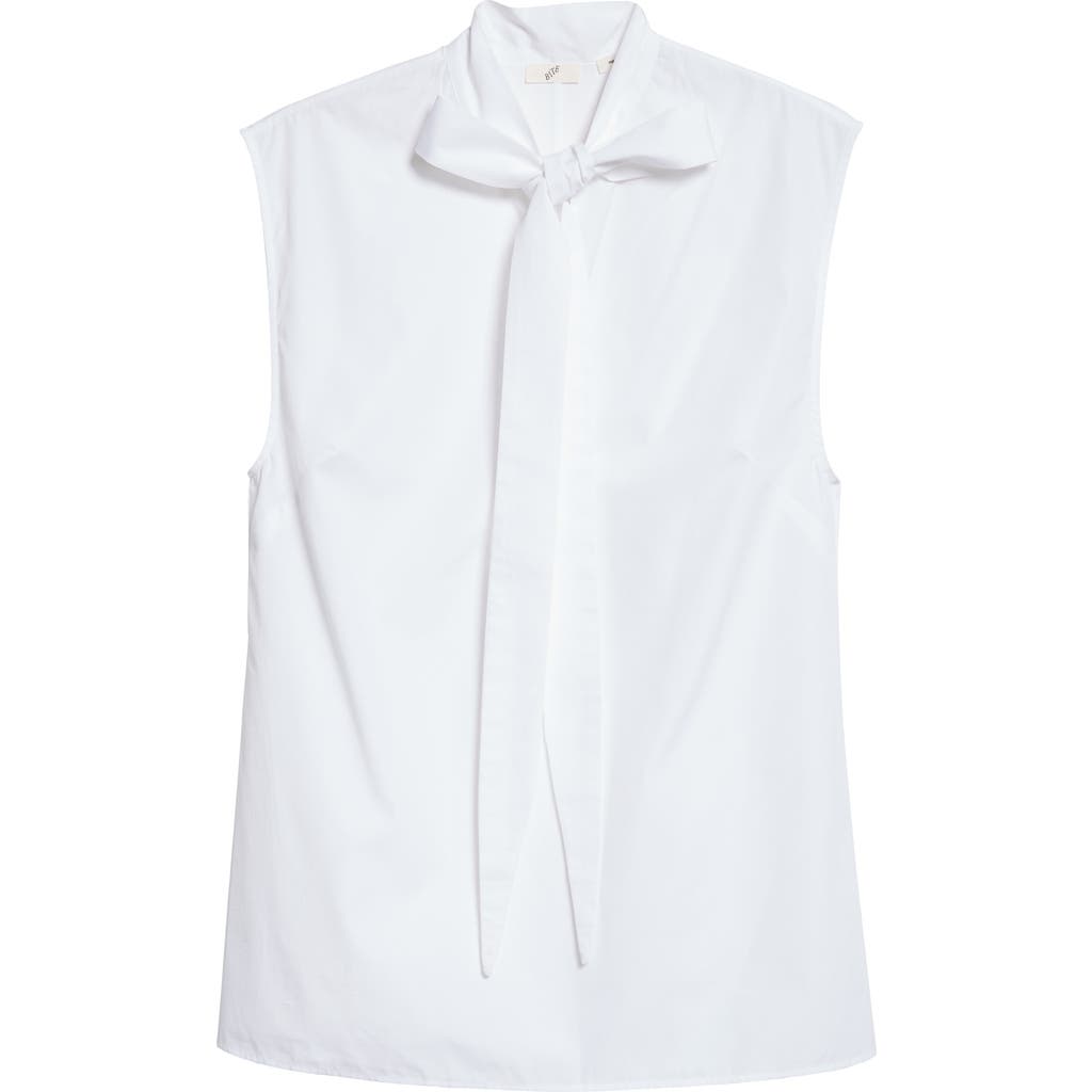 Bite Studios Organic Cotton Scarf Top In White