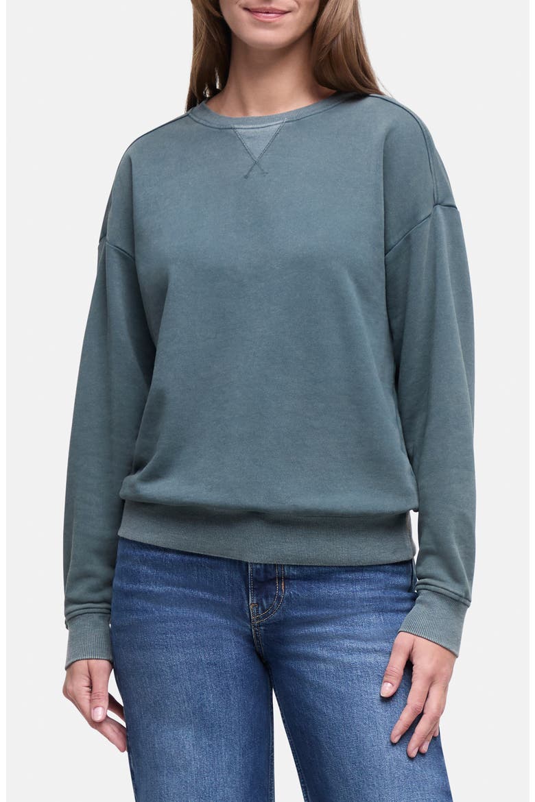 Jade Crewneck Sweatshirt, Main, color, DEEP TEAL
