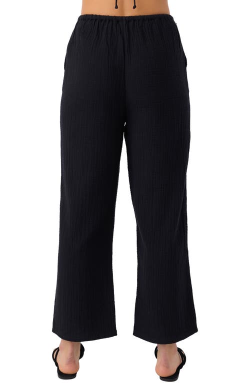 O'neill Juniors' Brenda Pull-on Cotton Crinkle Pants In Black