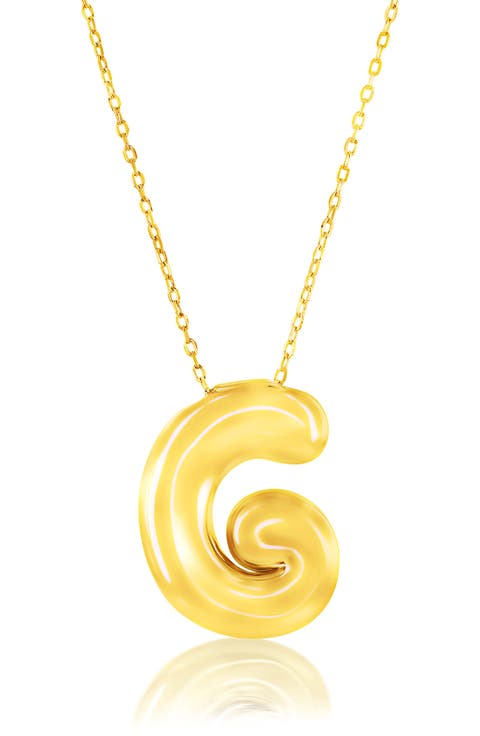 Bubble Initial Pendant Necklace