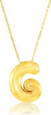 SIMONA Bubble Initial Pendant Necklace