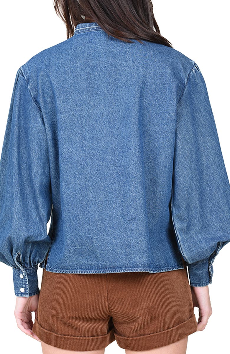 Molly Bracken Pintuck Pleat Denim Shirt, Alternate, color,