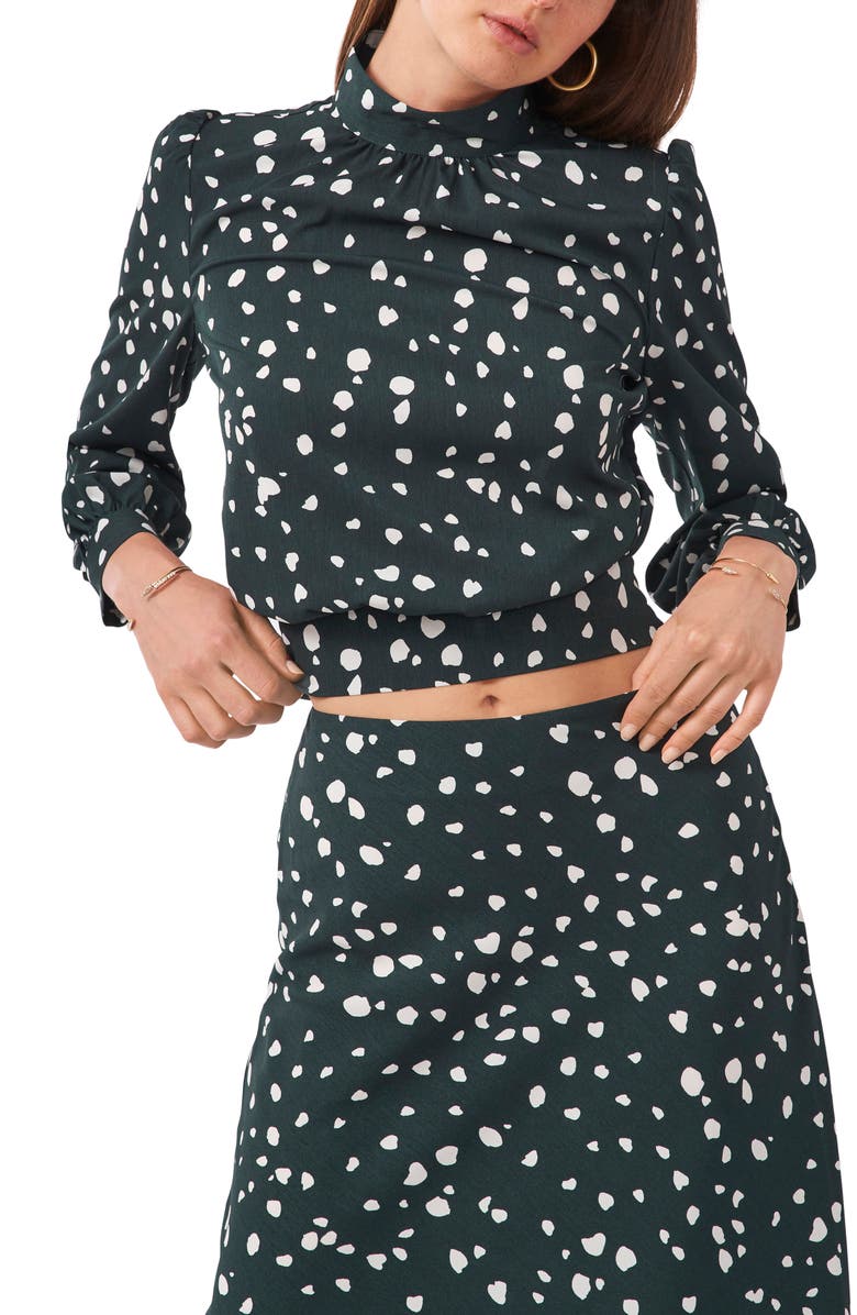 1.STATE Mock Neck Long Sleeve Crop Top, Main, color, 