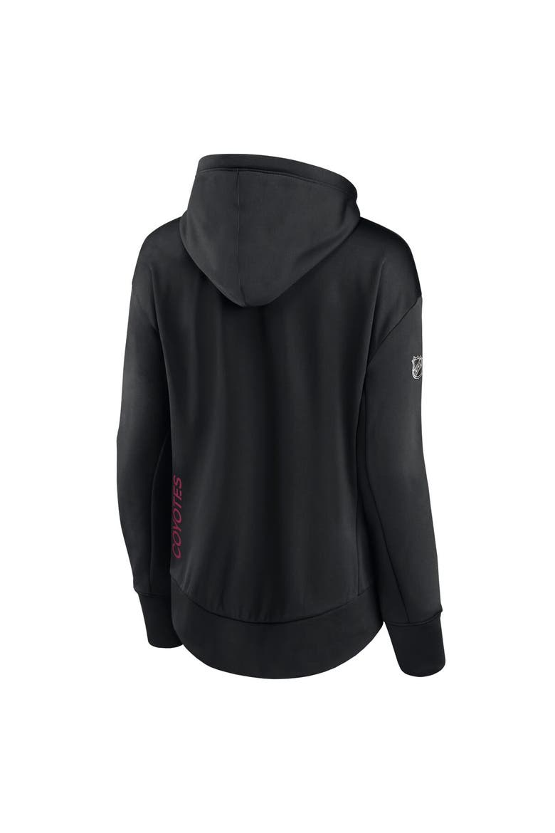 Women's Fanatics Branded Black Arizona Coyotes Authentic Pro Rink Full-Zip Hoodie, Alternate, color, Black