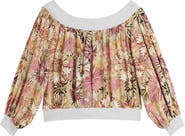 Desigual Print Off the Shoulder Top