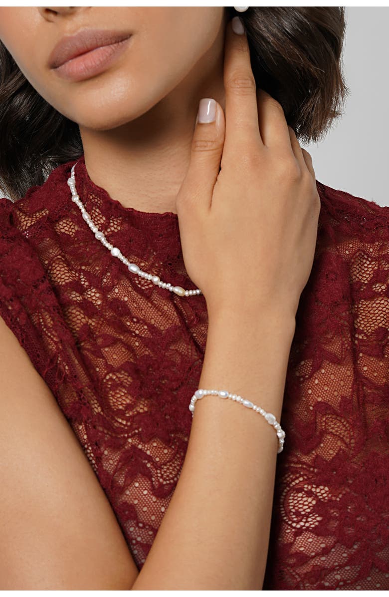 Zynnia Collective Dew Pearl Bracelet, Alternate, color, Ivory