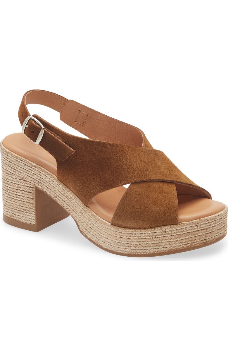 Cordani Marianne Slingback Platform Sandal, Main, color, Roble Suede