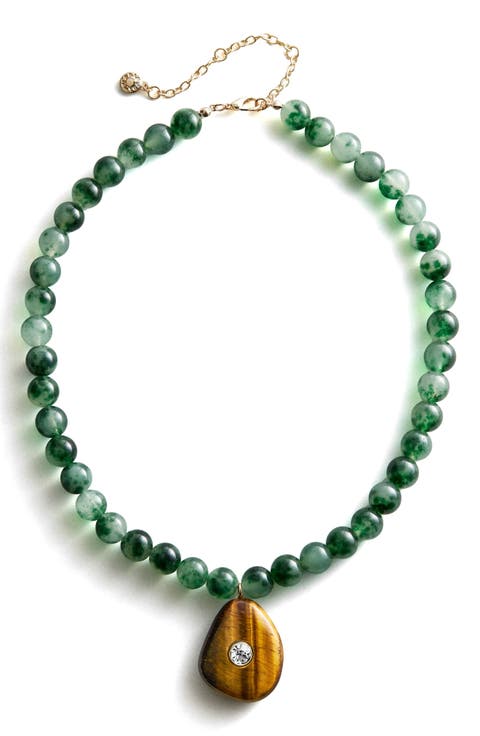 Jamie Semi-Precious Beaded Pendant Necklace