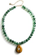 BaubleBar Jamie Semi-Precious Beaded Pendant Necklace