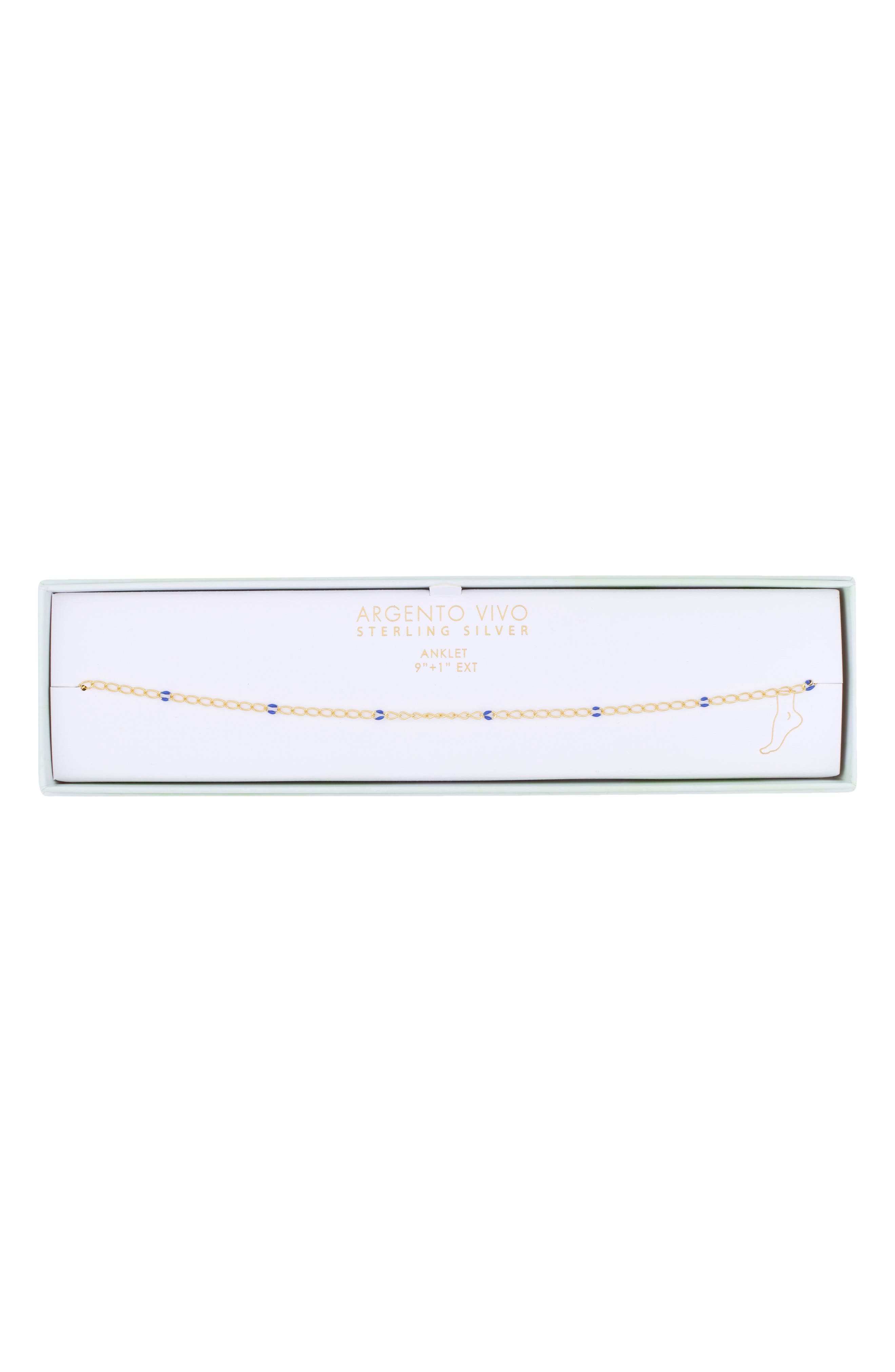 ARGENTO VIVO Enamel Station Chain Anklet