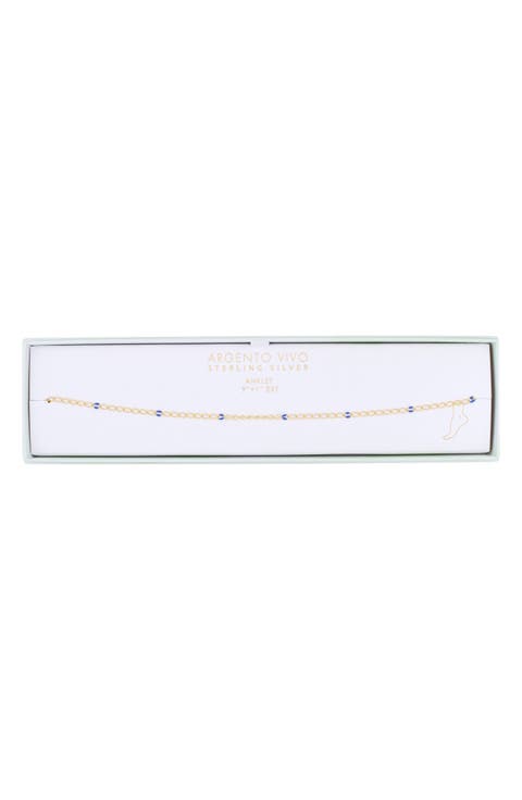 Enamel Station Chain Anklet