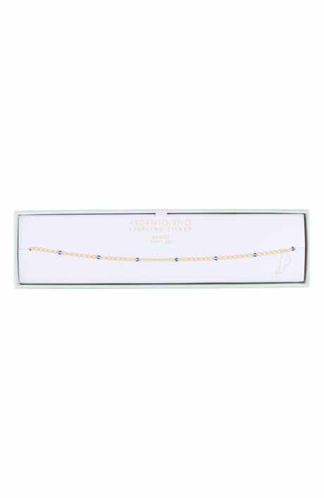 ARGENTO VIVO Enamel Station Chain Anklet