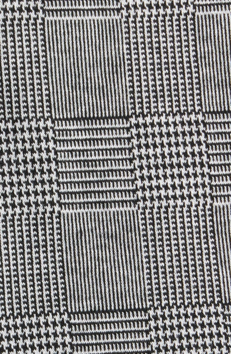 AK ANNE KLEIN Windowpane Plaid Roll-Tab Sleeve Jacket, Alternate, color, Anne Black/ White Dov