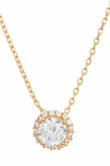 Adornia Swarovski Crystal Halo Necklace