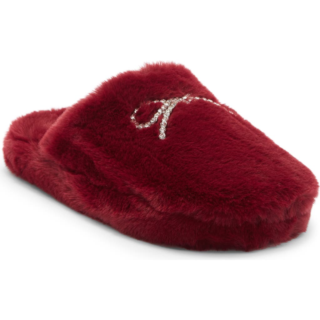 Abound Melody Faux Fur Scuff Slipper In Burgundy